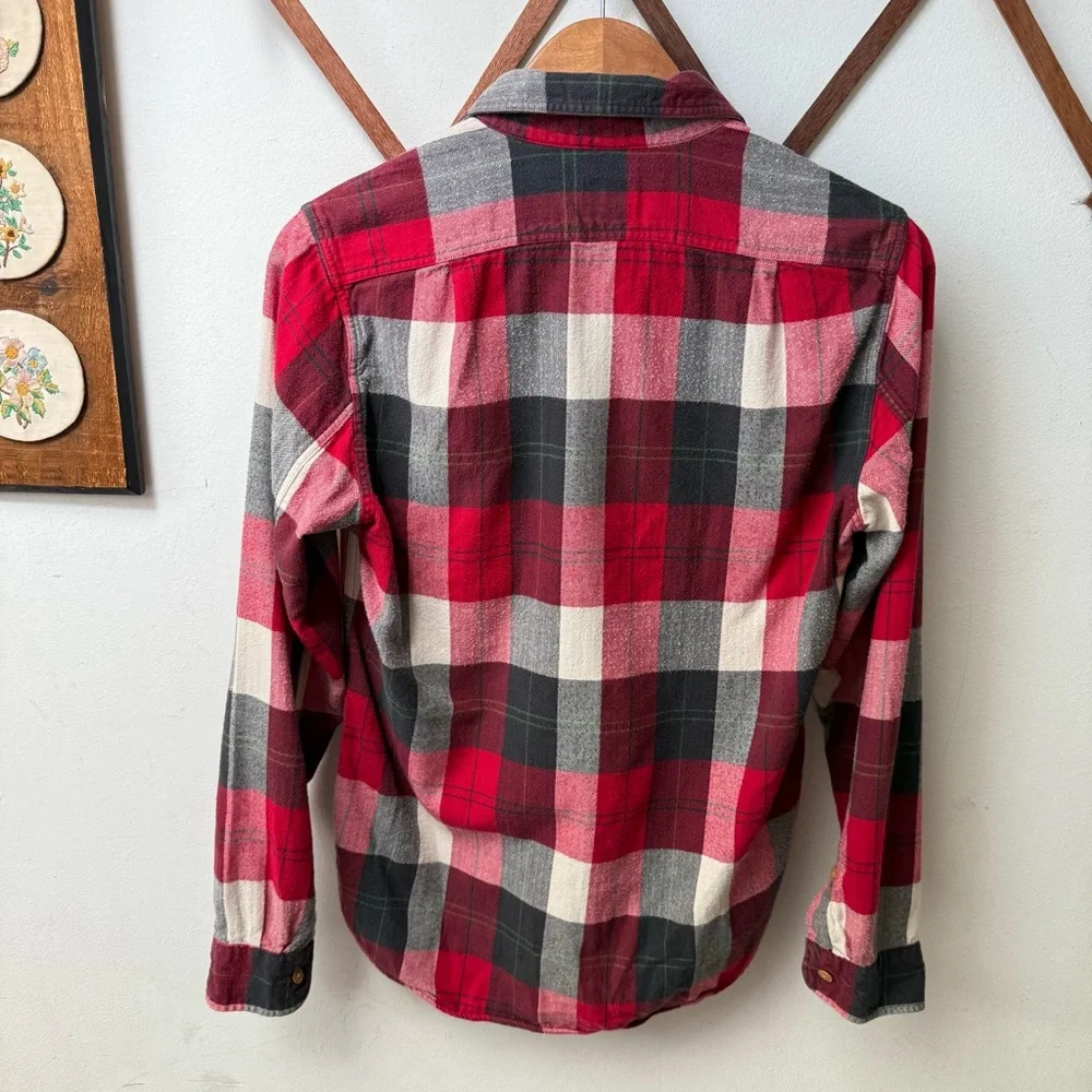 J. Crew Flannel Plaid Button Up 2 Pocket Shirt